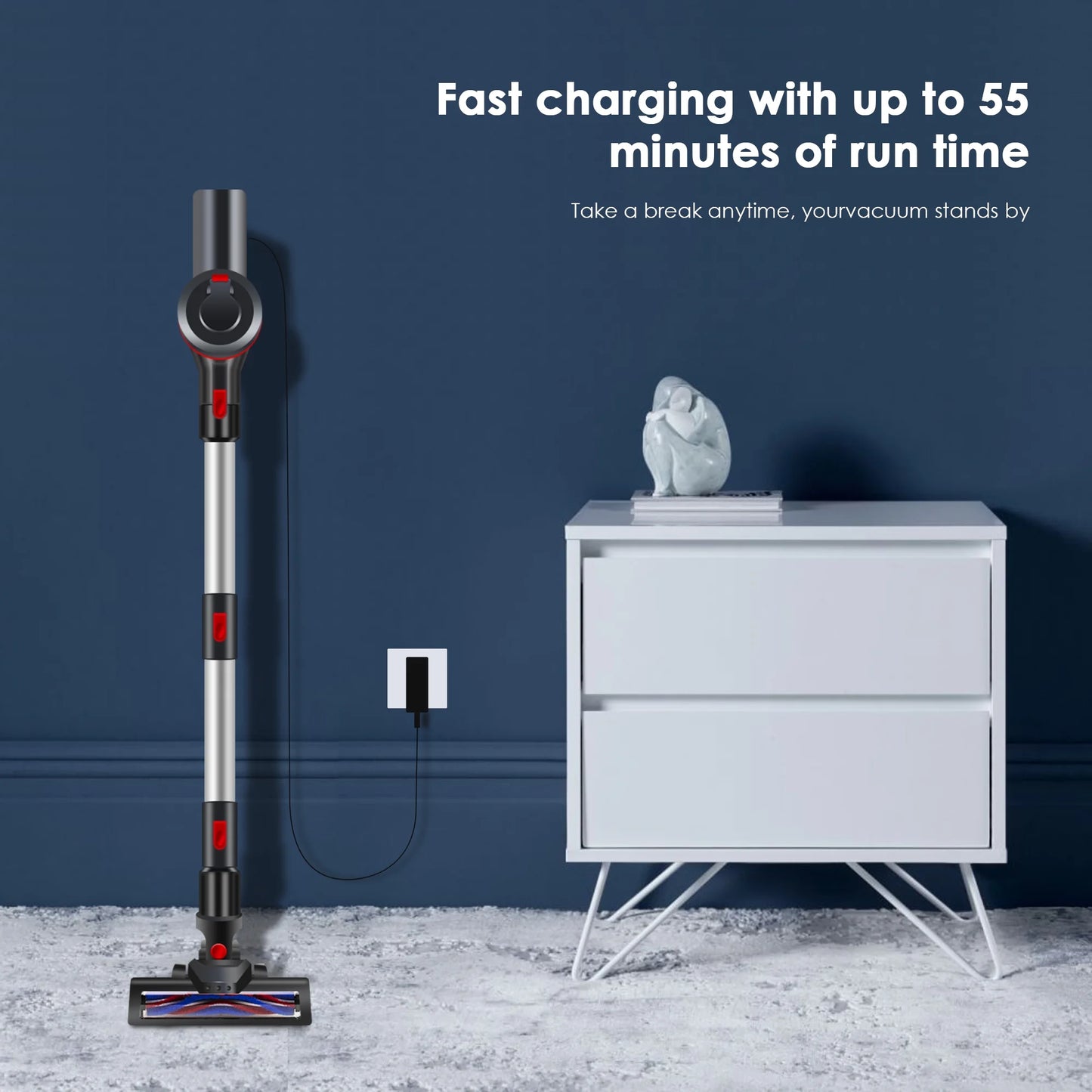 ALUMUINK Lightweight 4-in-1 Multifunctional Vacuum Cleaner, 30Kpa Maximum Suction Power.