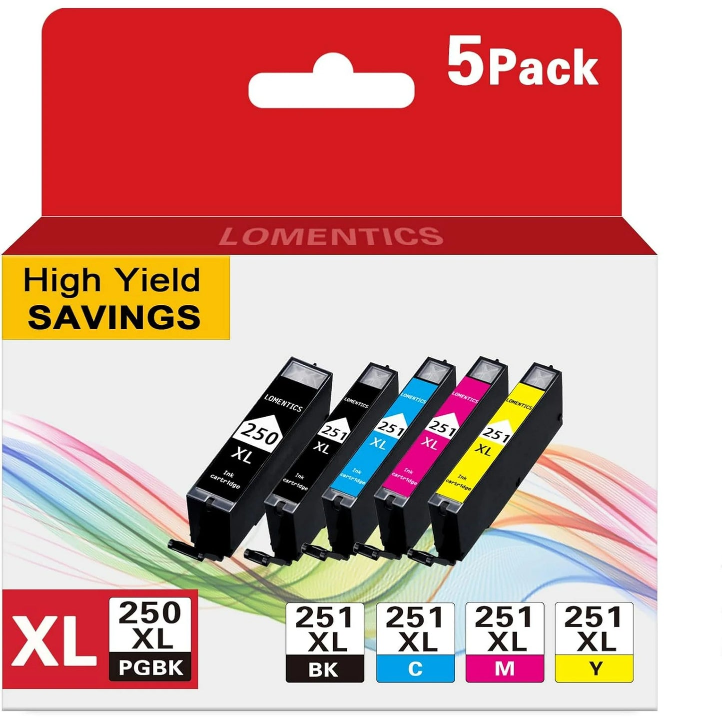 PGI-250XL CLI-251XL Ink Cartridge (PGBK/BK/C/M/Y, 5-Pack) - Replacement for Canon 250 and 251 Ink Cartridges iP7220 iP8720 iX6820 MX722 MX922 MG5520 MG6620 MG7120 MG6320 Printer