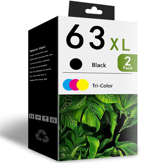 63XL Ink Combo Pack Replacement for HP 63 ink cartridge DeskJet 3630 1112 2130 ENVY 4512 4510 4520 0fficeJet 5200 5255 4650 3830Printer