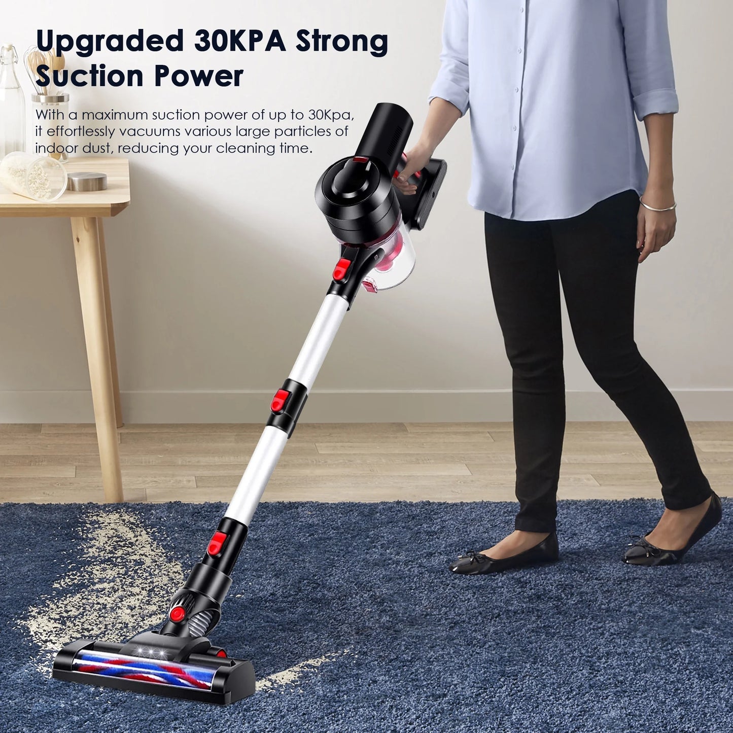 ALUMUINK Lightweight 4-in-1 Multifunctional Vacuum Cleaner, 30Kpa Maximum Suction Power.