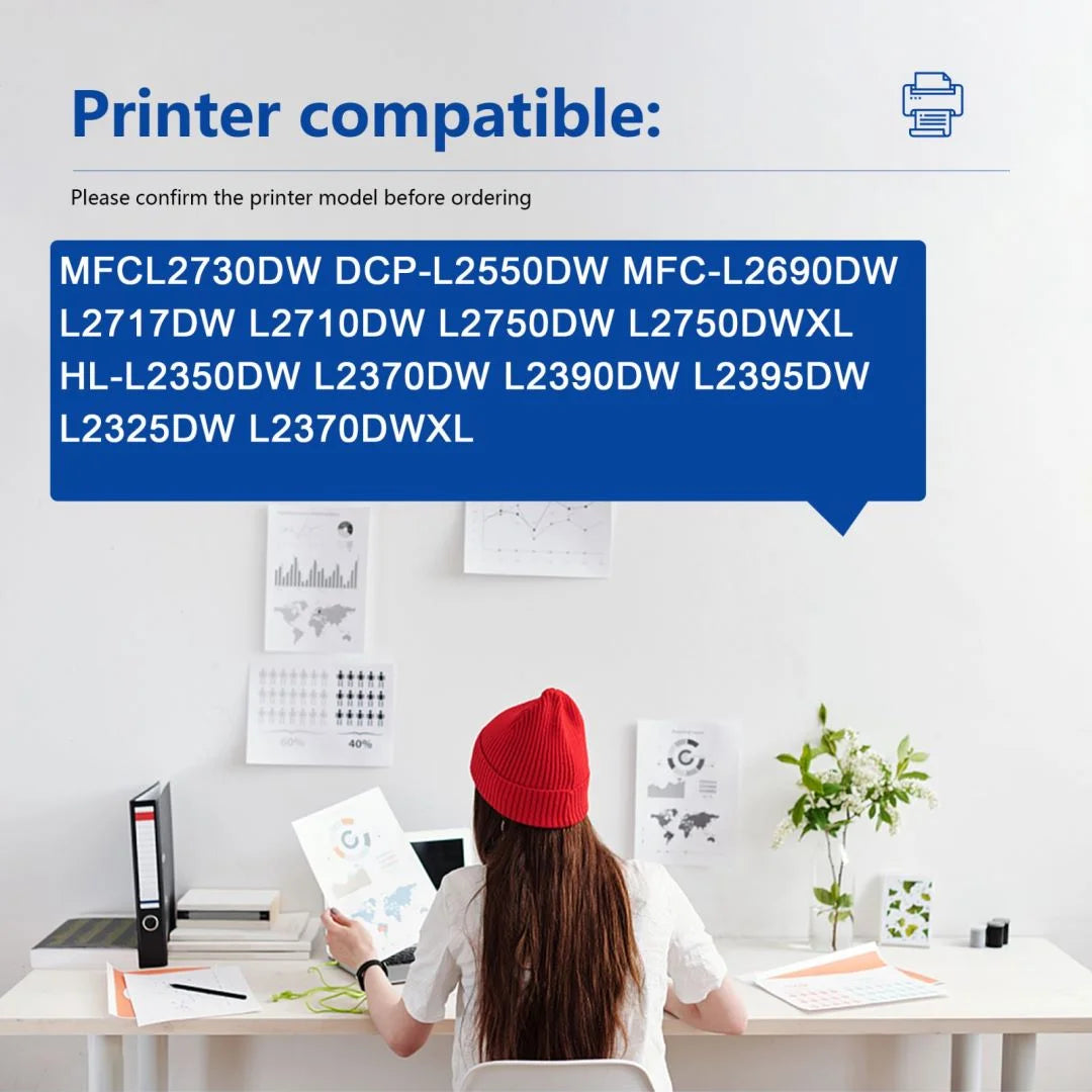 TN 760 TN-760 TN760 Toner Cartridge TN760 Black High Yield Compatible for Brother TN760 Toner Cartridge HL-L2370DWXL DCP-L2550DW MFC-L2690DW Printer