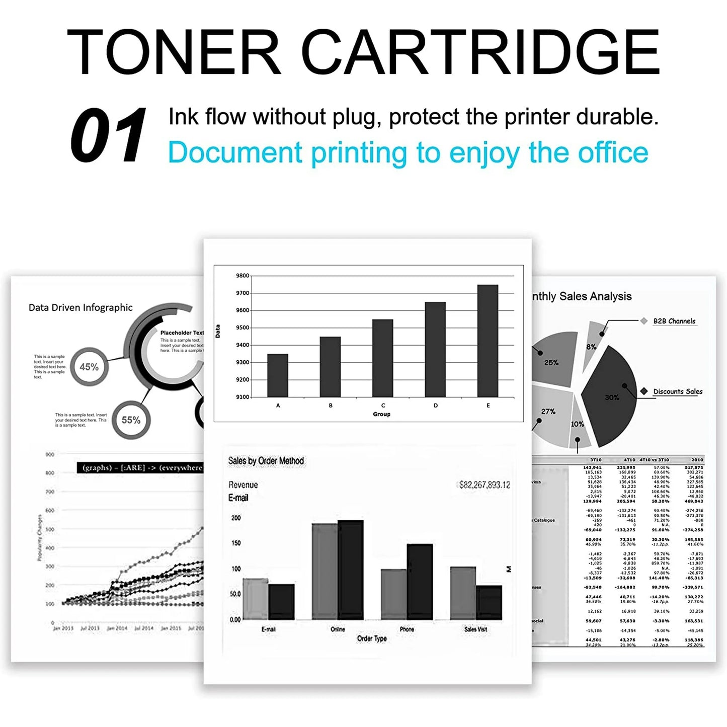 TN 730 Black TN-730 TN730 Toner Cartridge Replacement for Brother TN730 Toner DCP-L2550DW MFC-L2710DW L2750DWXL HL-L2350DW L2370DW L2370DWXL L2390DW Printer