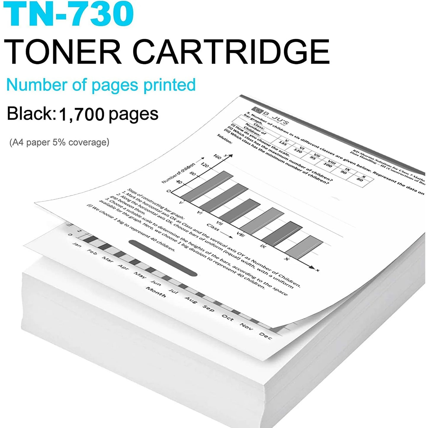 TN 730 Black TN-730 TN730 Toner Cartridge Replacement for Brother TN730 Toner DCP-L2550DW MFC-L2710DW L2750DWXL HL-L2350DW L2370DW L2370DWXL L2390DW Printer