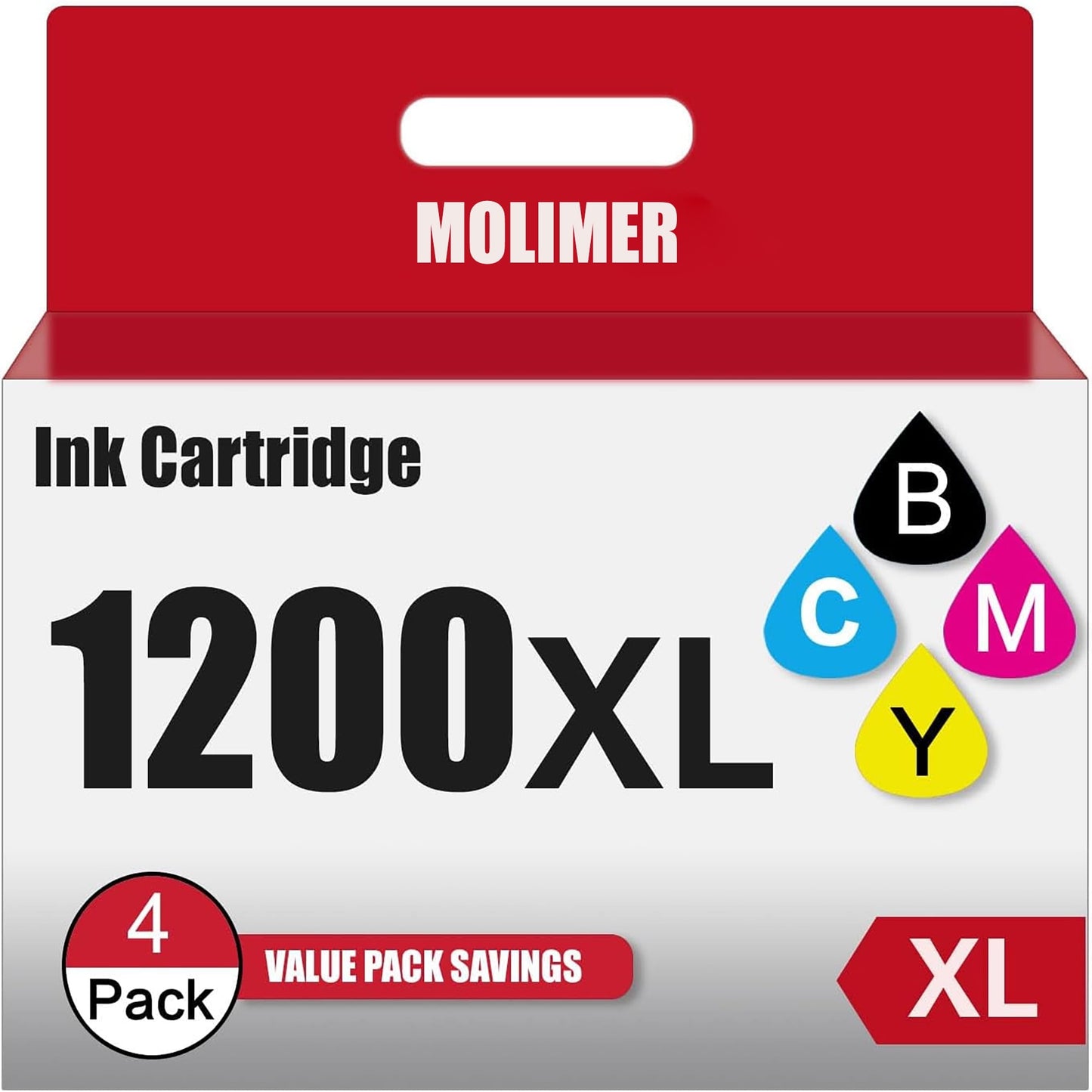 PGI-1200XL 1200 Ink Cartridges 4 Value Pack Replacement for Canon PGI-1200XL 1200 Ink Cartridges for MAXIFY MB2720 MB2320 MB2020 MB2120 MB2350 Printer(4-PK, 1BK/1C/1M/1Y)