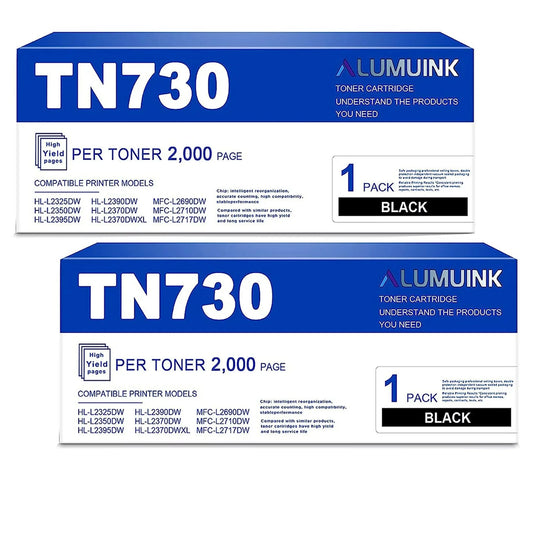 TN 730 Black TN-730 TN730 Toner Cartridge Replacement for Brother TN730 Toner DCP-L2550DW MFC-L2710DW L2750DWXL HL-L2350DW L2370DW L2370DWXL L2390DW Printer