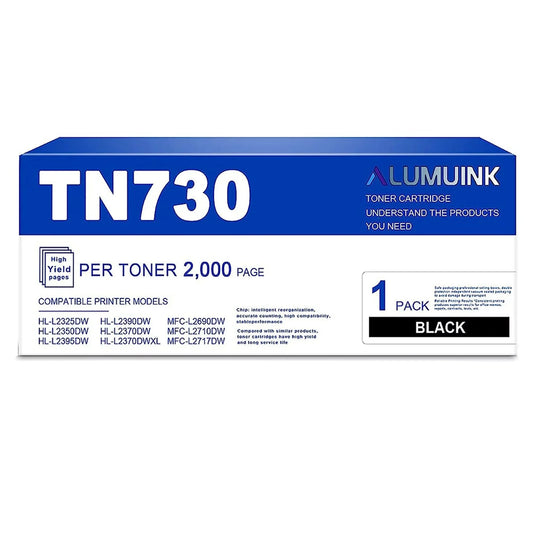 TN 730 Black TN-730 TN730 Toner Cartridge Replacement for Brother TN730 Toner DCP-L2550DW MFC-L2710DW L2750DWXL HL-L2350DW L2370DW L2370DWXL L2390DW Printer