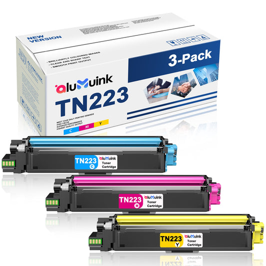 TN223 TN 223 Toner Cartridges 3 Pack Replacement for Brother TN-223 TN227 HL-L3290CDW MFC-L3750CDW Printer (1BK/1C/1M/1Y)