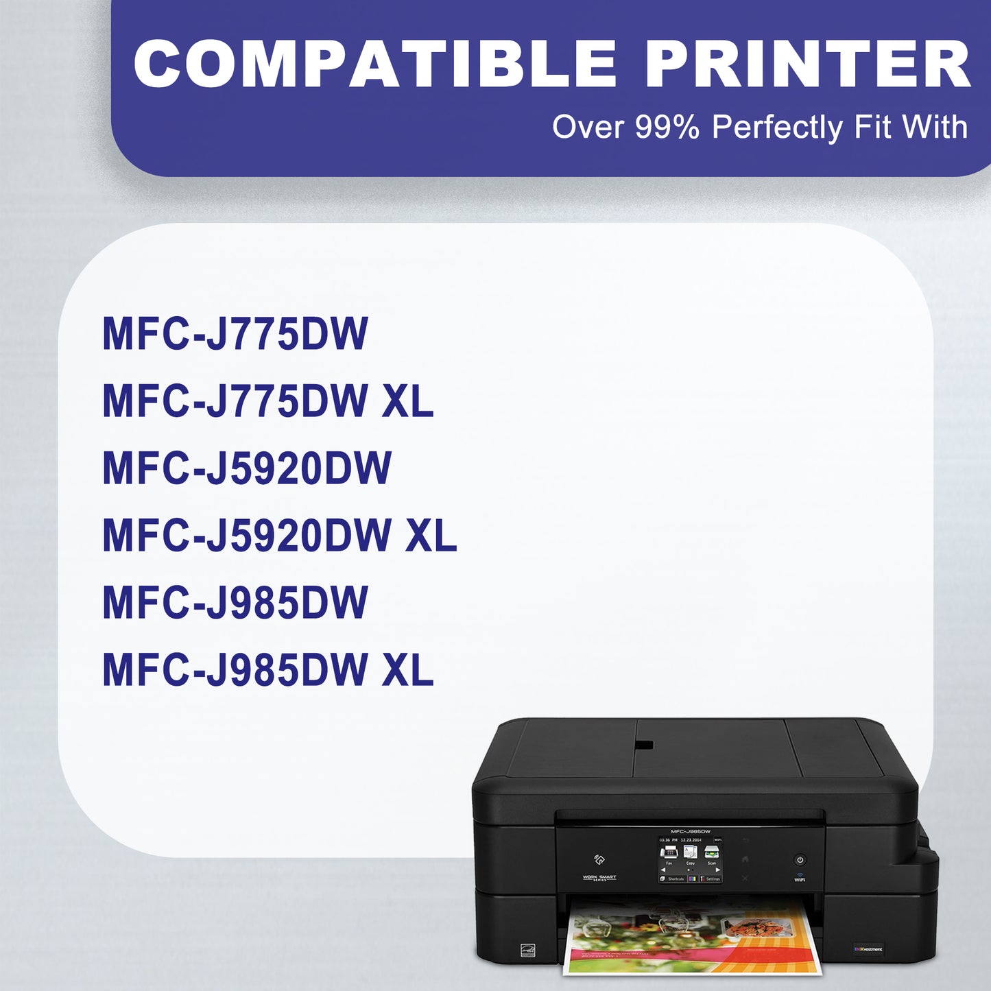 LC20E Ink Cartridges Compatible with Brother LC20E For Brother MFC-J5920DW XL Printer (4Pack,1BK+1C+1M+1Y)